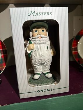 Masters White and Green Gnome Holiday Figurine